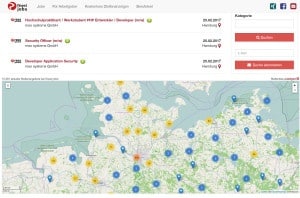 Intuitive Jobsuche per Landkarte Intuitive Jobsuche per Landkarte