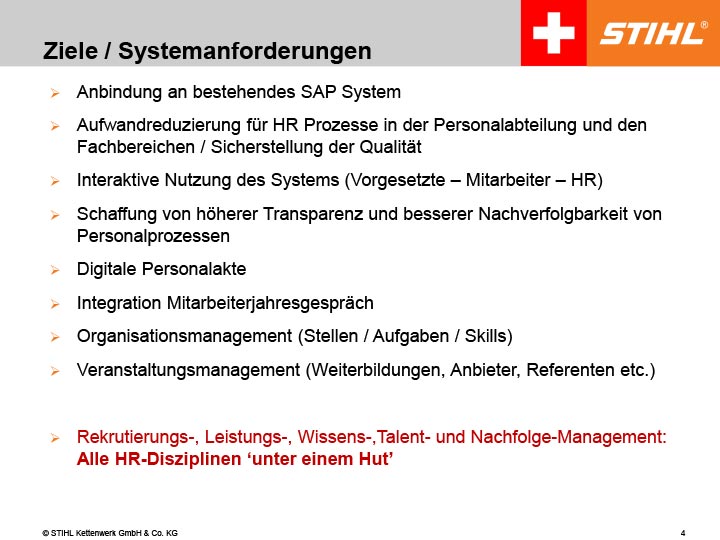 Talent Management bei STIHL Schweiz