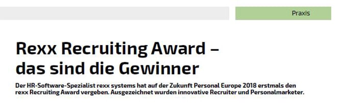 hr performance recruiting award