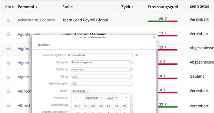 Zielvereinbarungen im Talentmanagement