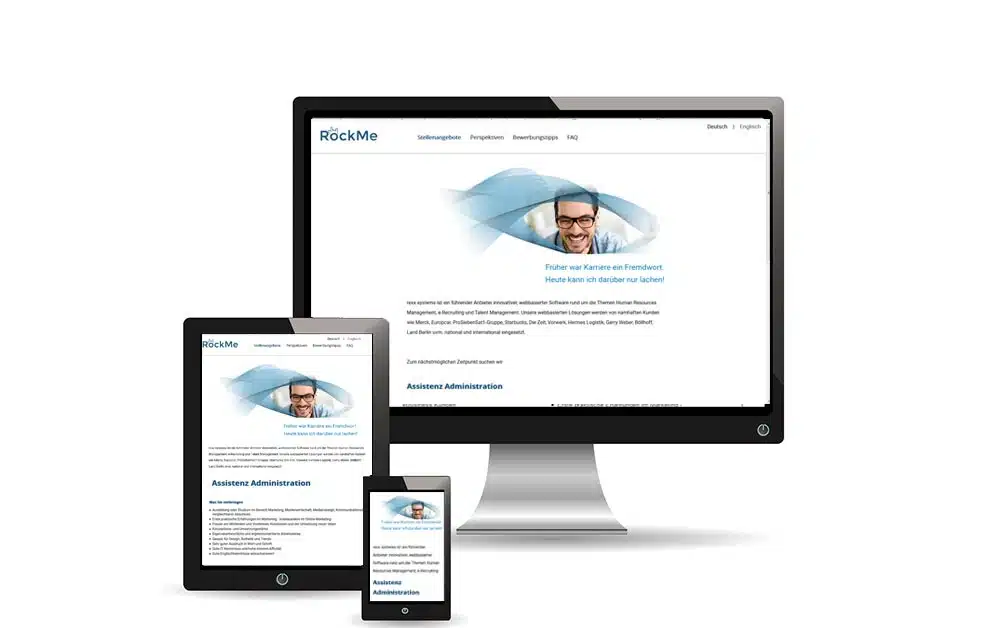 Jobportal von rexx systems im responsiven design