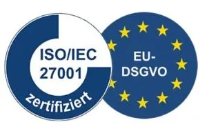 ISO 27 001 zertifiziert und EU-DSGVO konform.