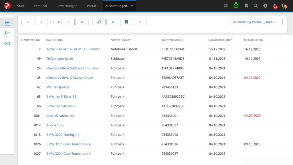 Inventarisierungssoftware Screenshot