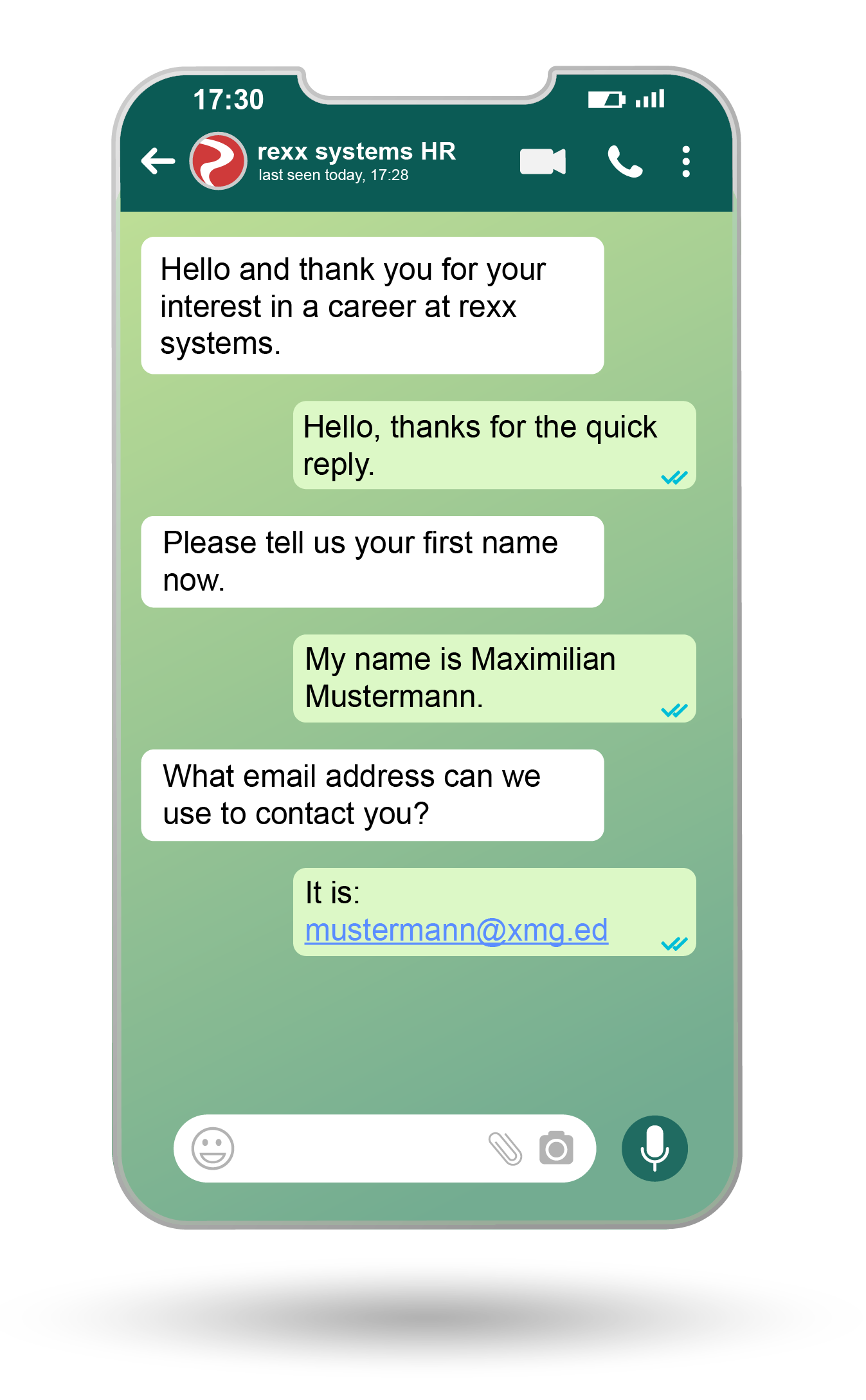 WhatsApp applicant communication