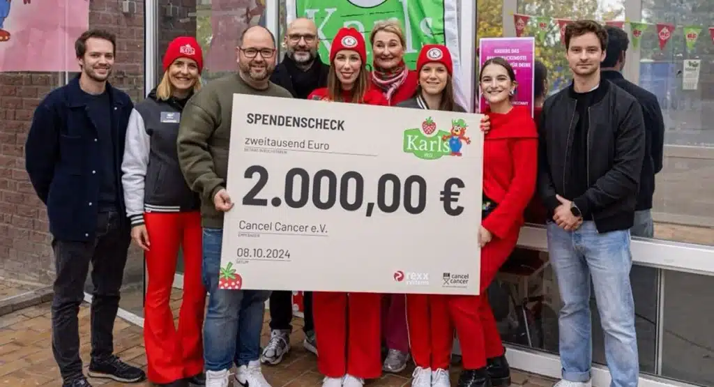 Gewinner Karls Markt spendet 2.000 Euro an die Krebsstiftung Cancel Cancer e.V.