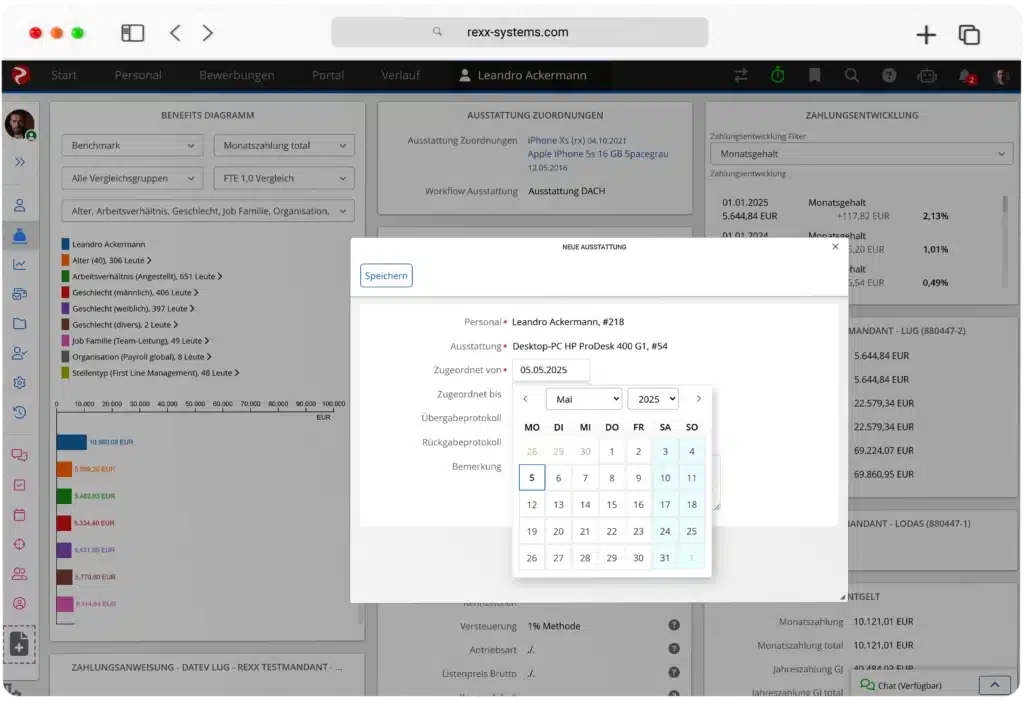 Inventarmanagement: Neue Ausstattung beantragen