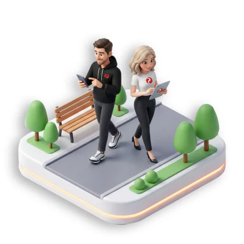 HR-Software App Rexx Go zeigt mobiles Arbeiten mit Zugriff auf Self-Services wie Zeiten, Abwesenheiten und Dokumente von unterwegs